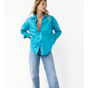 Zara Blue Button Down Shirt